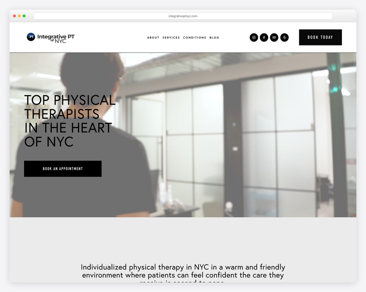 integrative physical therapy of nyc website example