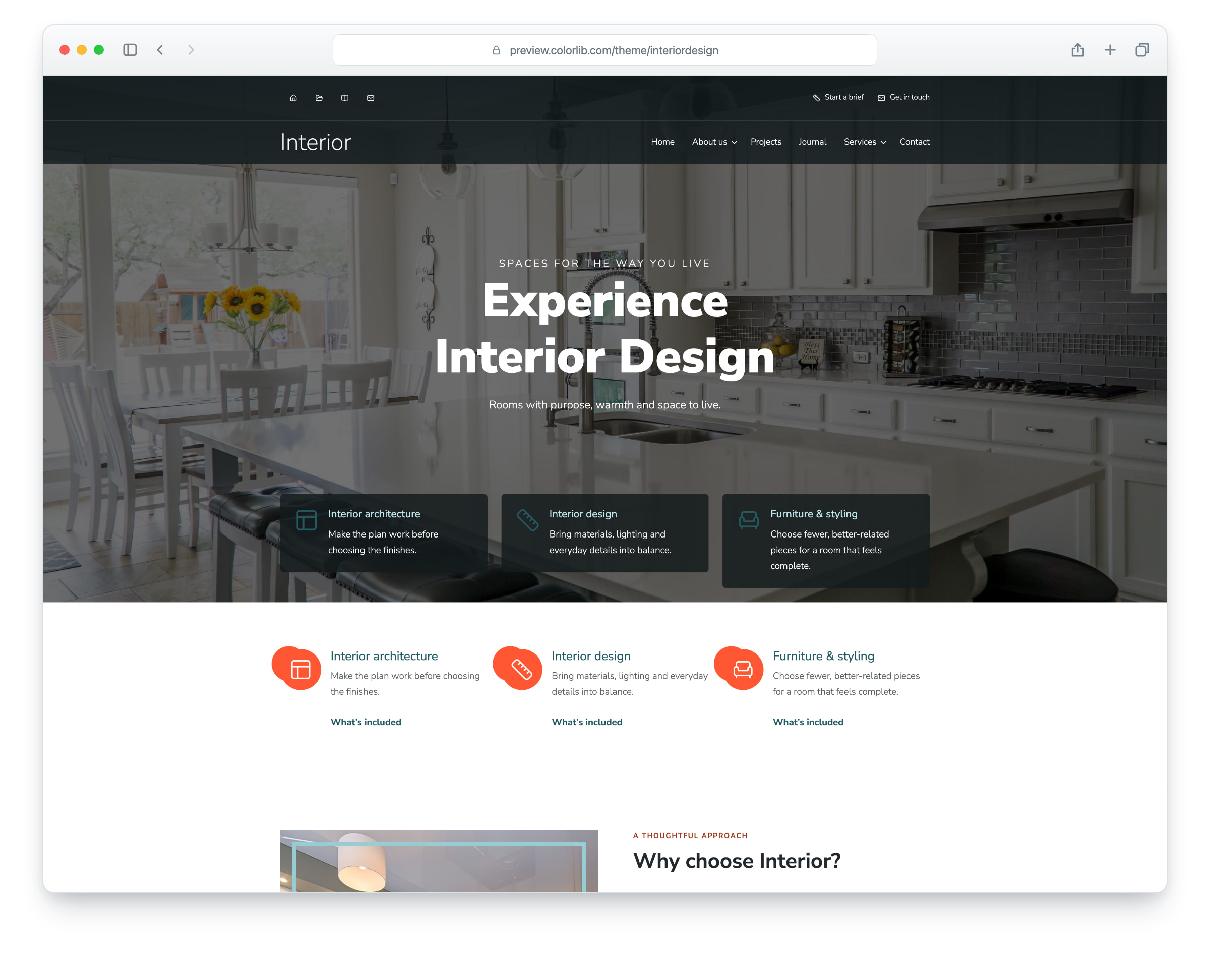 Interior Design website template