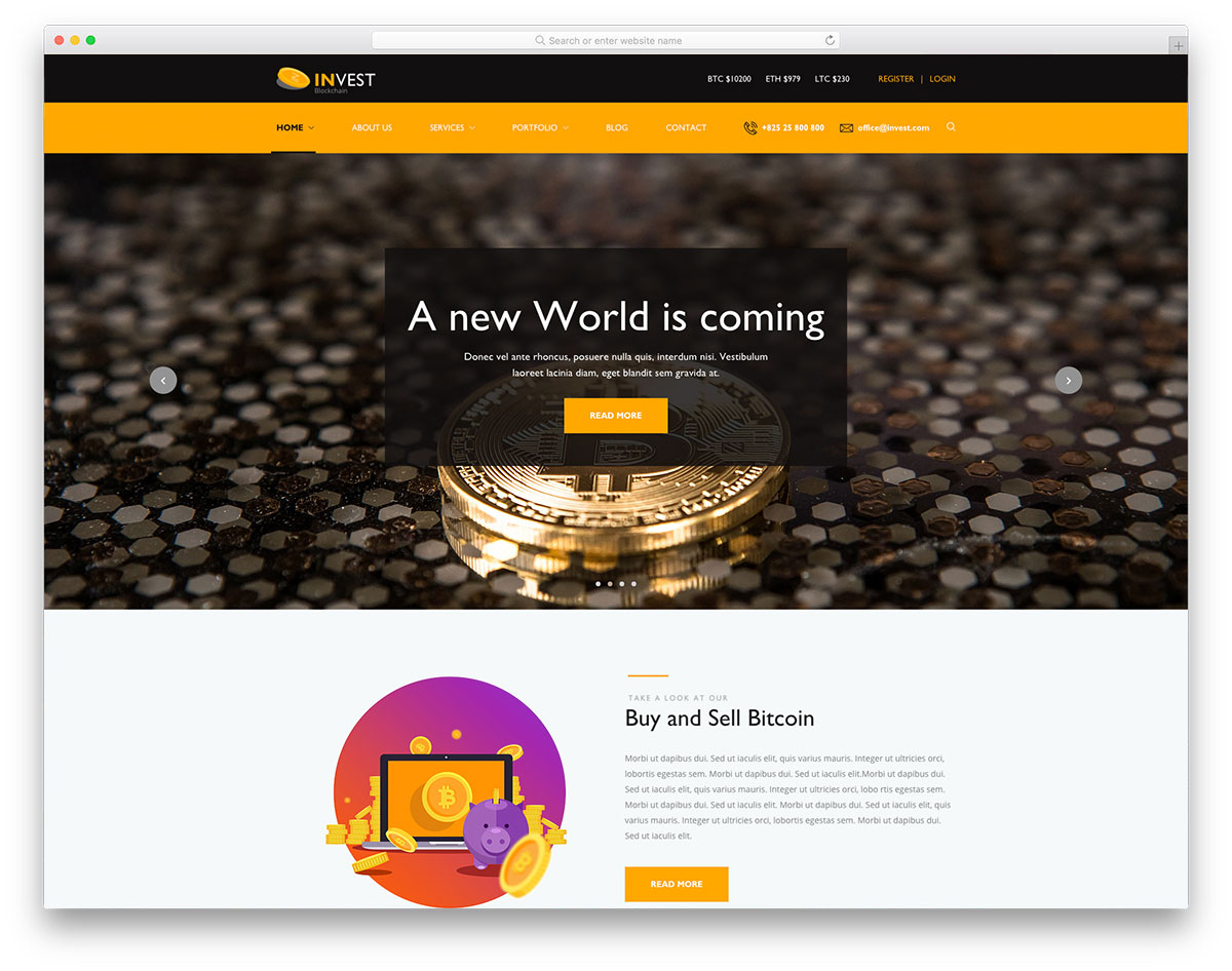 Invest Free Responsive Financial Website Template Colorlib