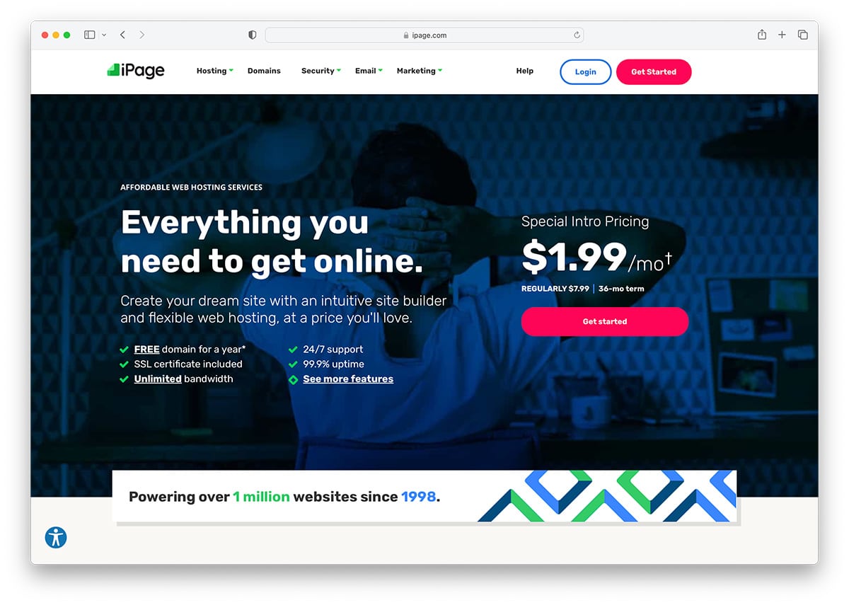 iPage - cheap multi domain hosting for WordPress