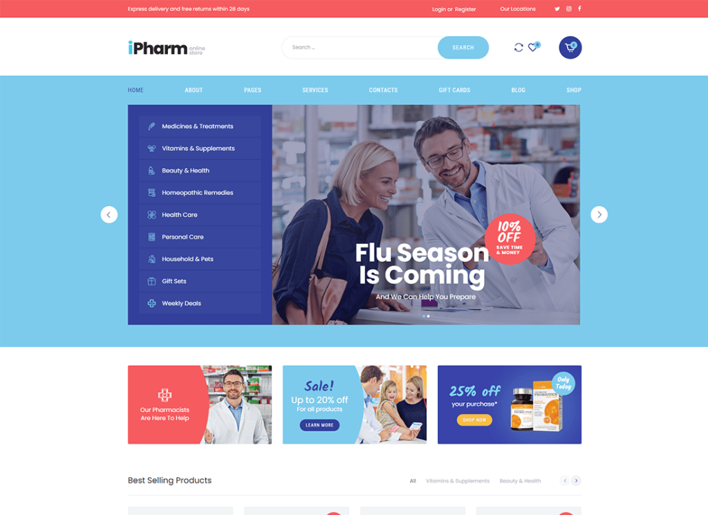 IPharm | Online Pharmacy & Medical WordPress Theme