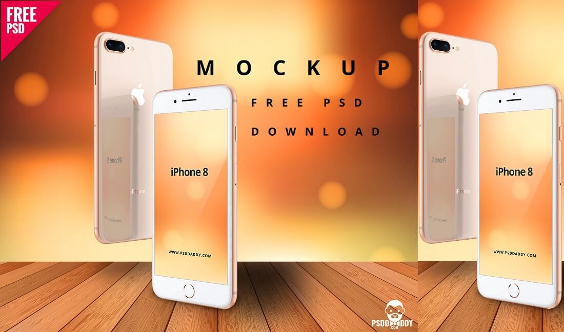 iphone 8 mockup free psd