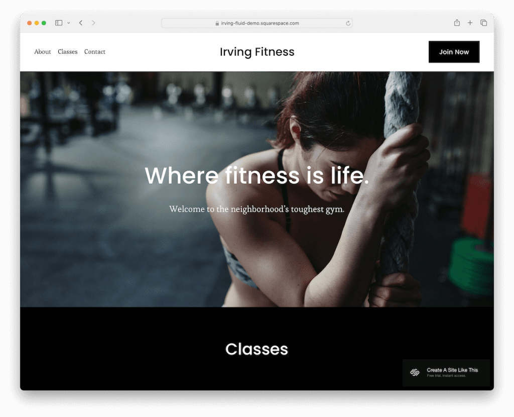 irving squarespace lifestyle template