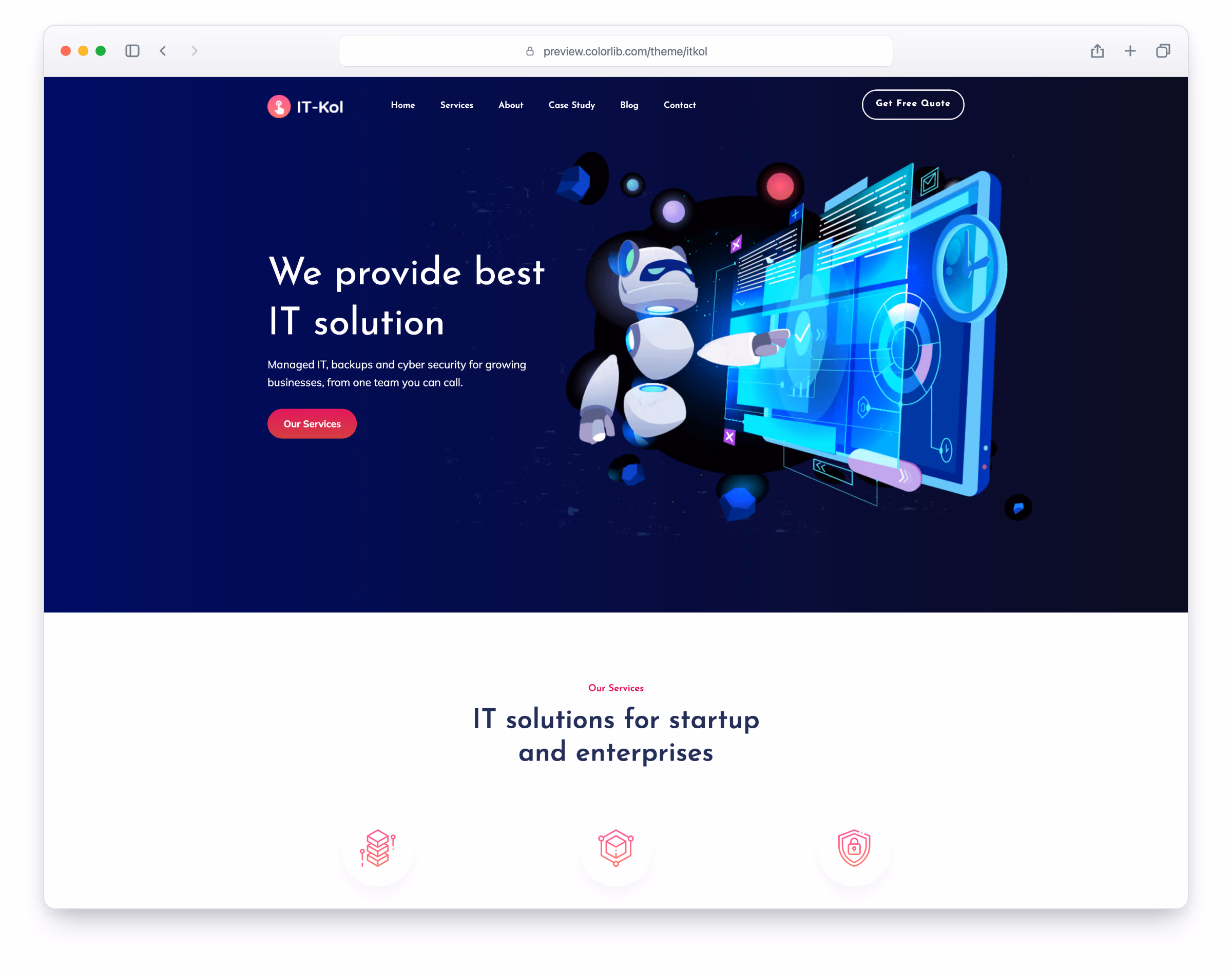 Itkol website template