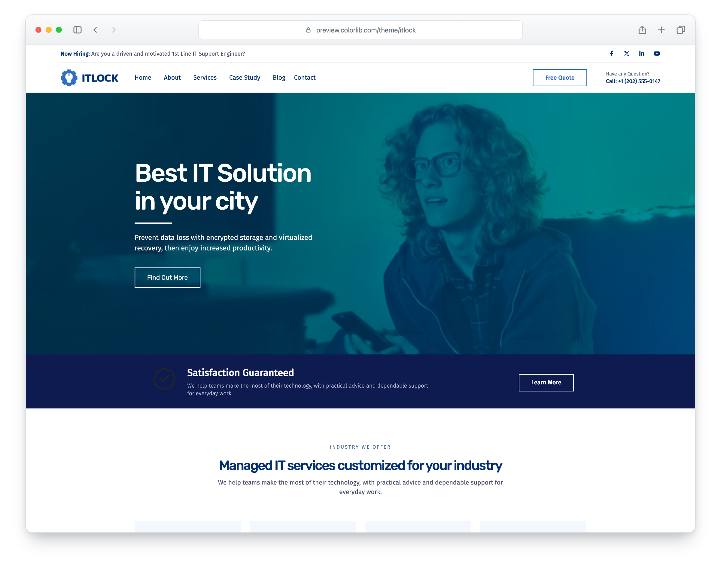 Itlock website template