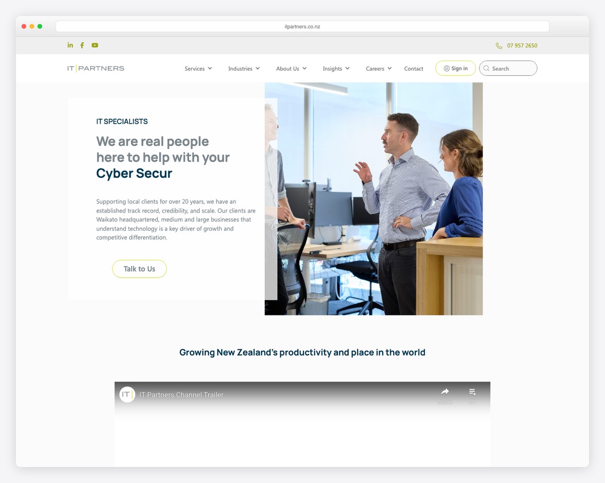 it partners website example