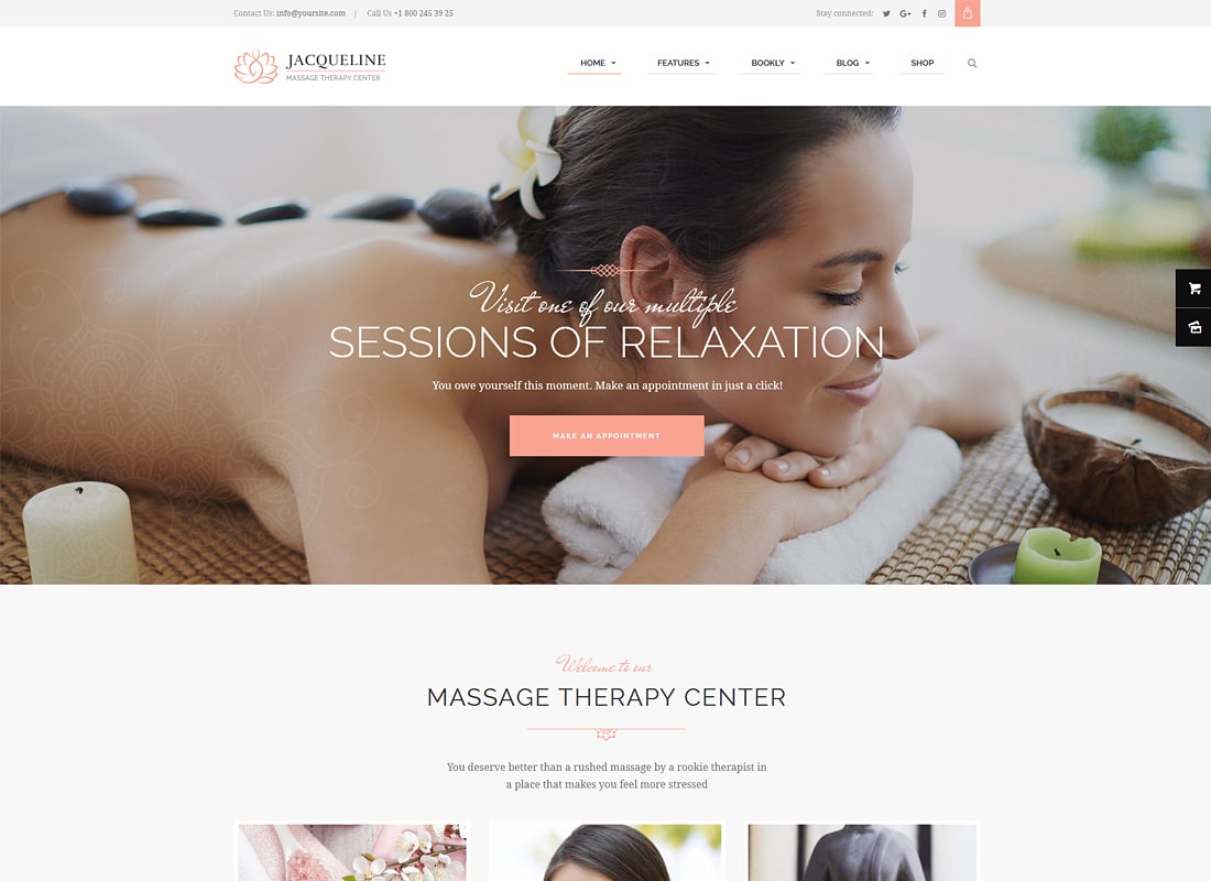 Jacqueline | Spa & Massage Salon WordPress Theme