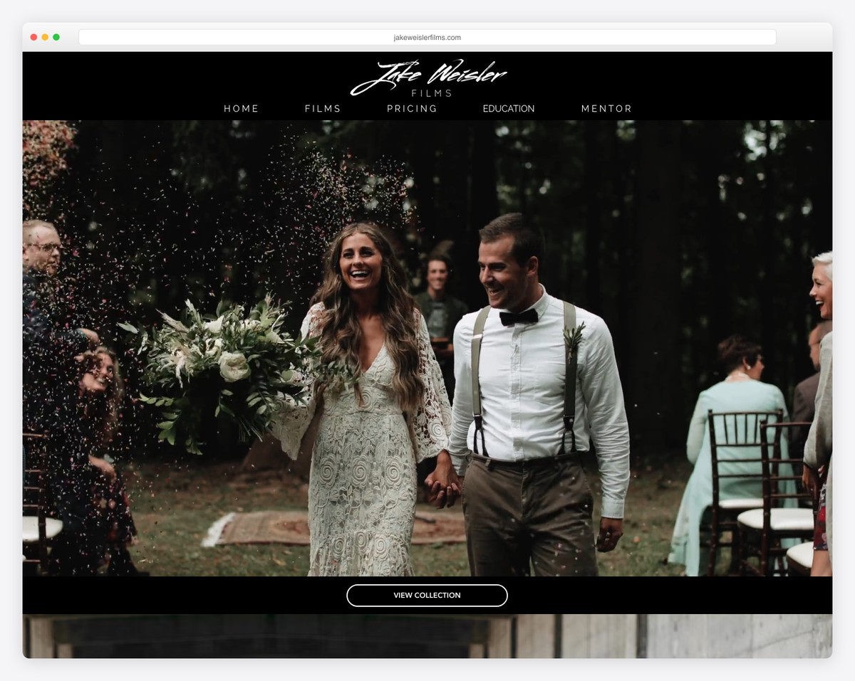 jake weisler films website example