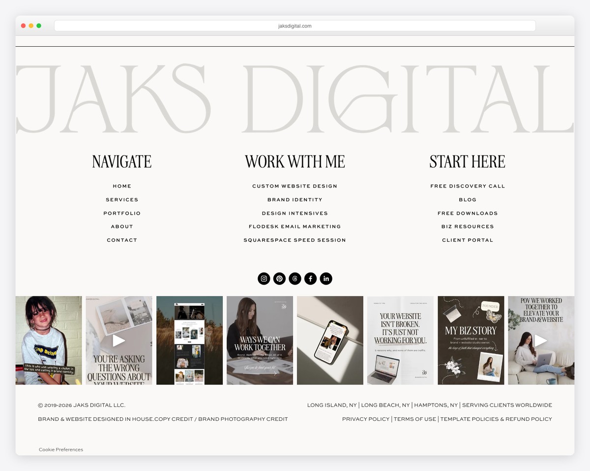 jaks digital website example