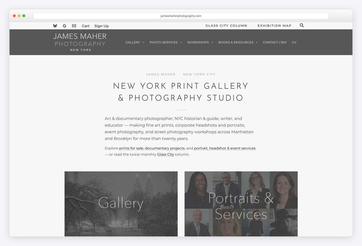 James Maher WordPress portfolio website