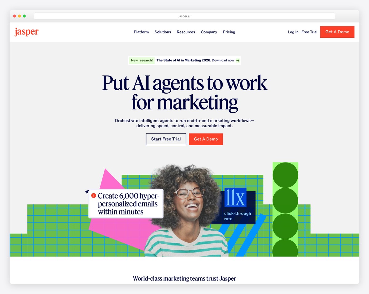 jasper website example