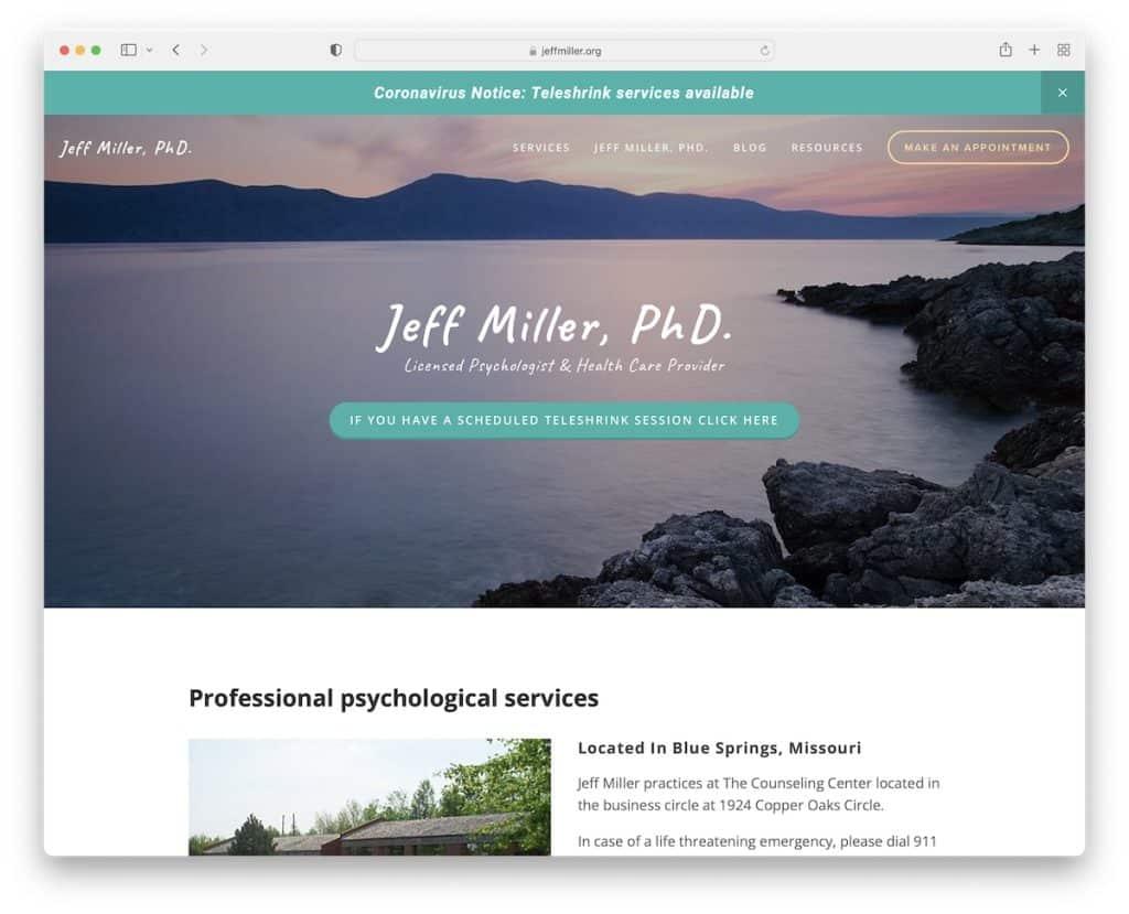 jeff miller therapist website