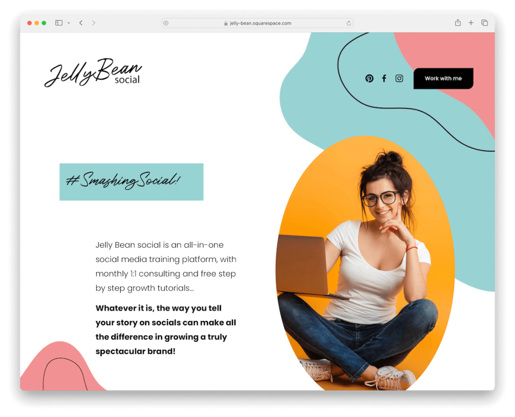 jelly bean squarespace consultant template