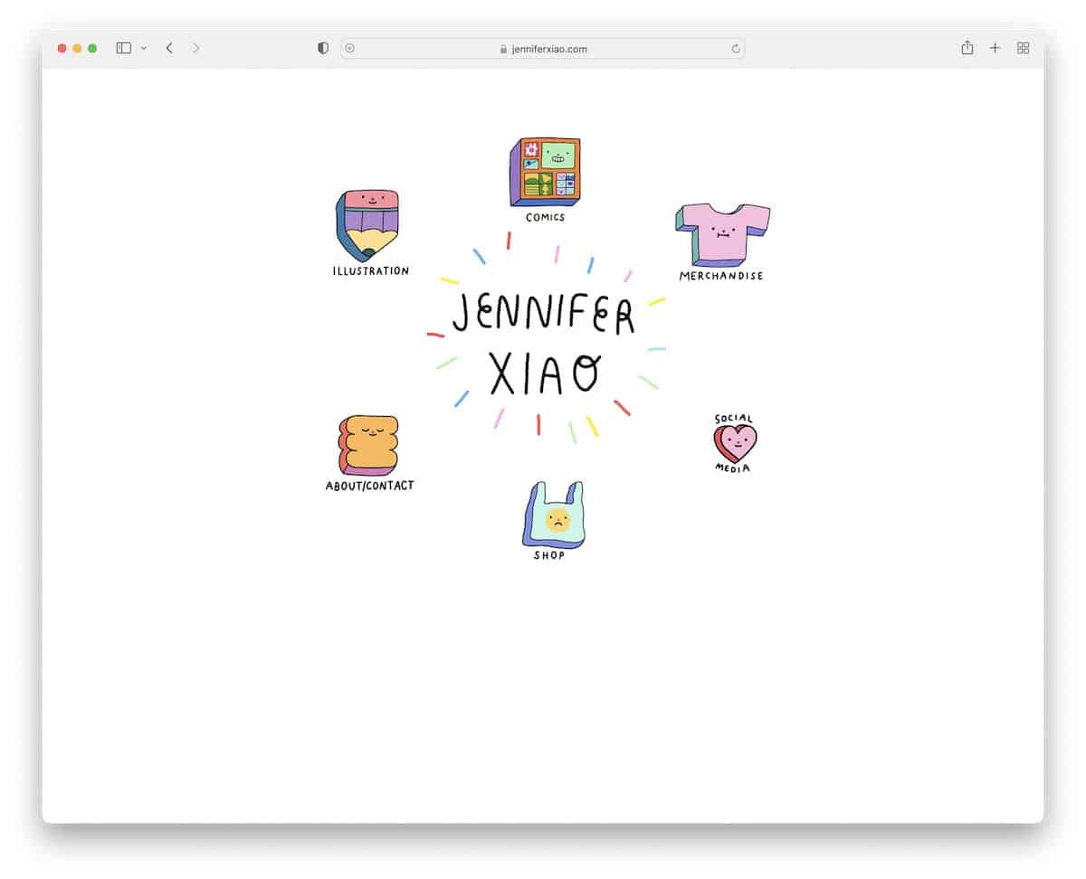 jennifer xiao artist portfolio website