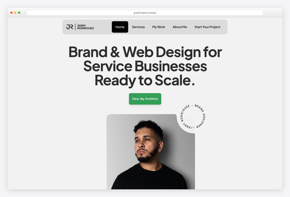 Jerry Rodriguez (Graphical Jerry) web designer portfolio website