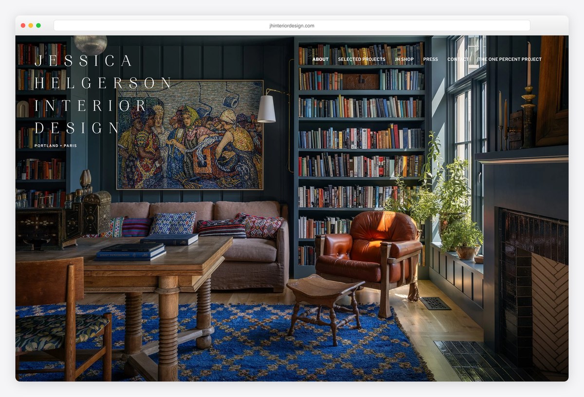 Jessica Helgerson Interior Design interior design portfolio website