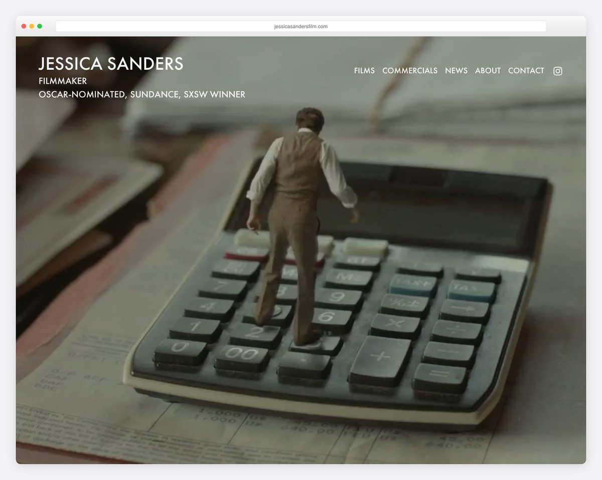 jessica sanders website example