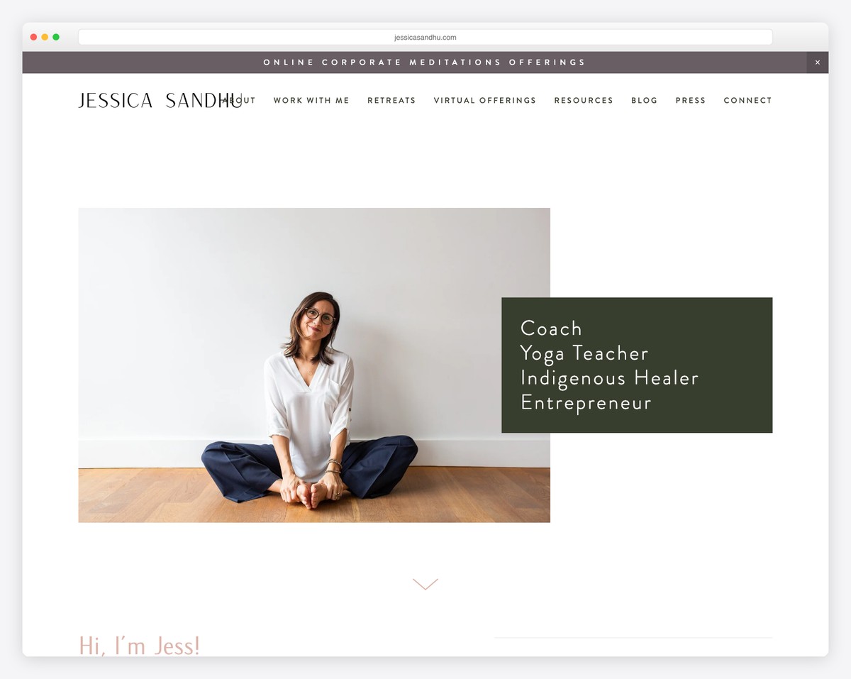 jessica sandhu website example