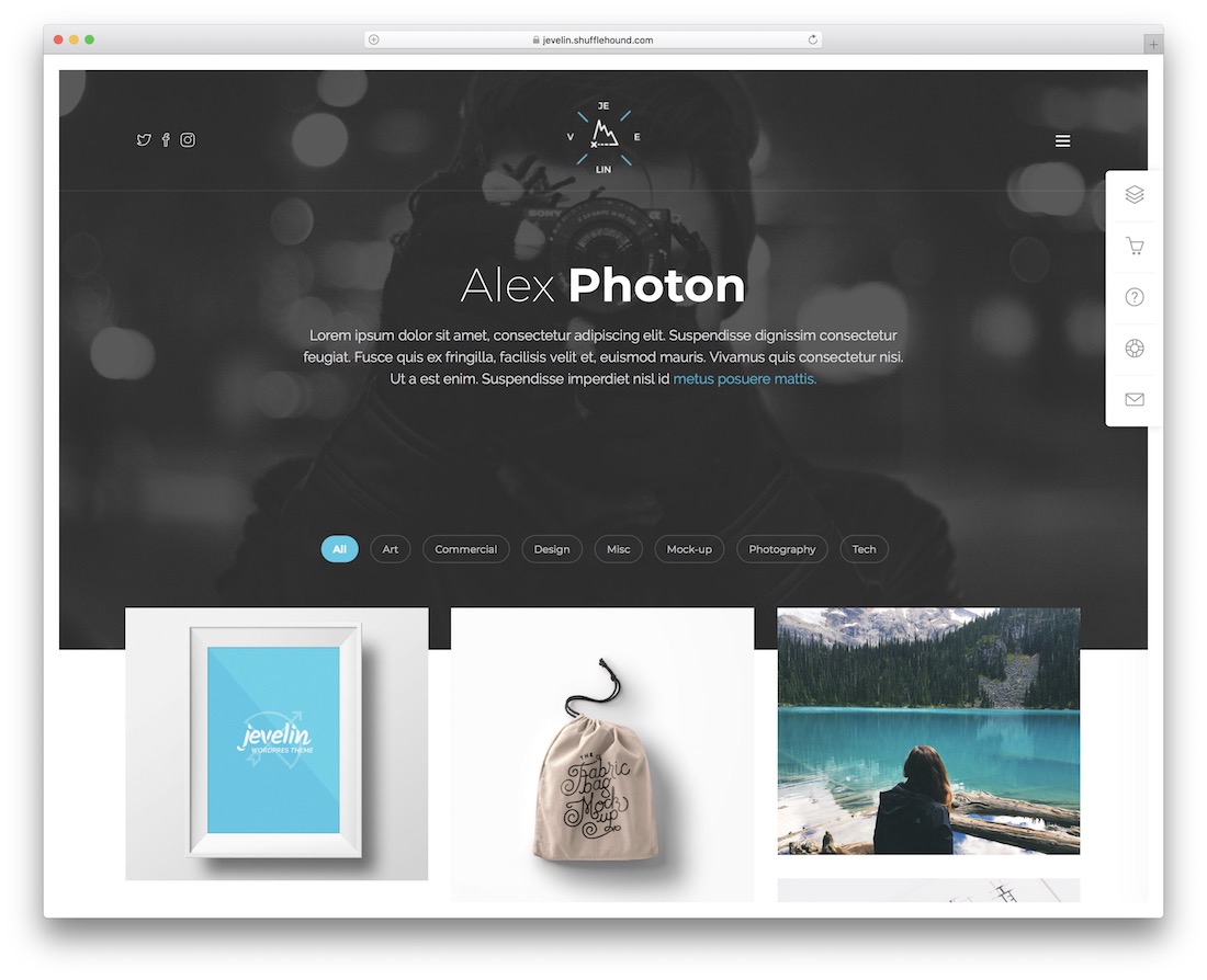jevelin bootstrap personal website template