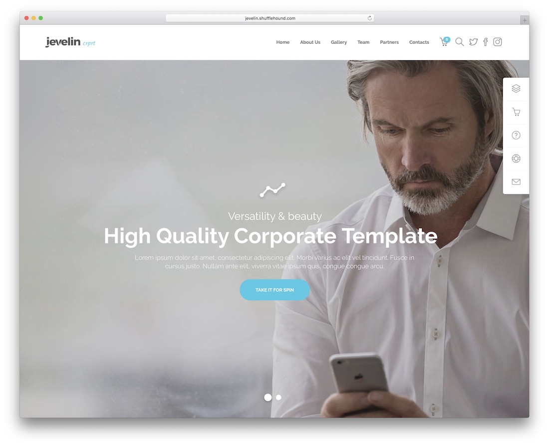 jevelin consulting website template