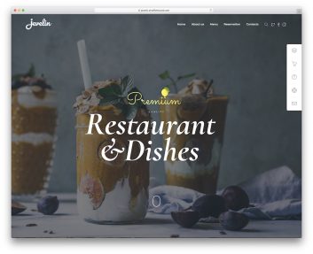 jevelin restaurant website template