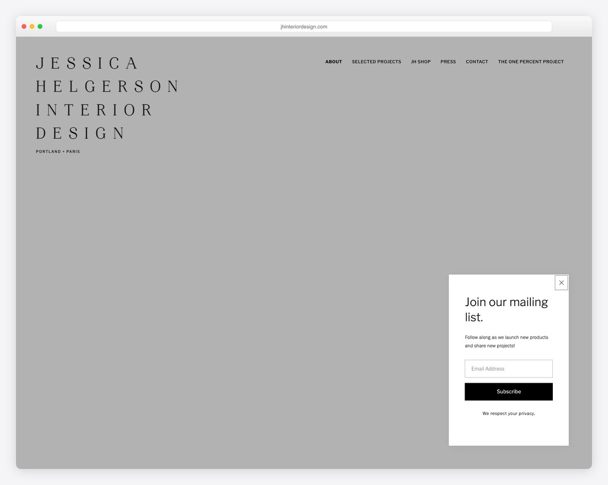 jessica helgerson interior design website example
