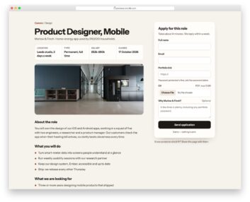 Job Application Form V02 free HTML and CSS snippet by Colorlib
