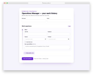 Job Application Form V04 free HTML and CSS snippet by Colorlib