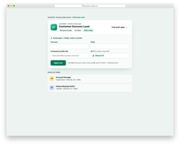 Job Application Form V06 free HTML and CSS snippet by Colorlib
