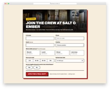 Job Application Form V09 free HTML and CSS snippet by Colorlib