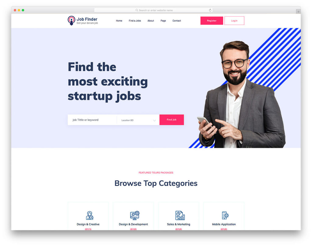 Jobber Website Example 20 Best Job Board Website Templates 2026 - Colorlib