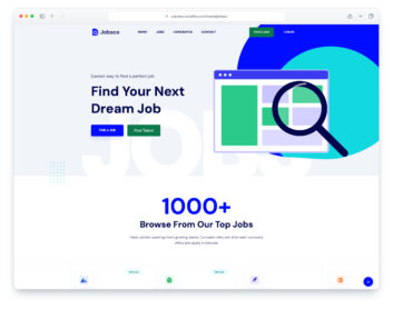 Jobsco website template