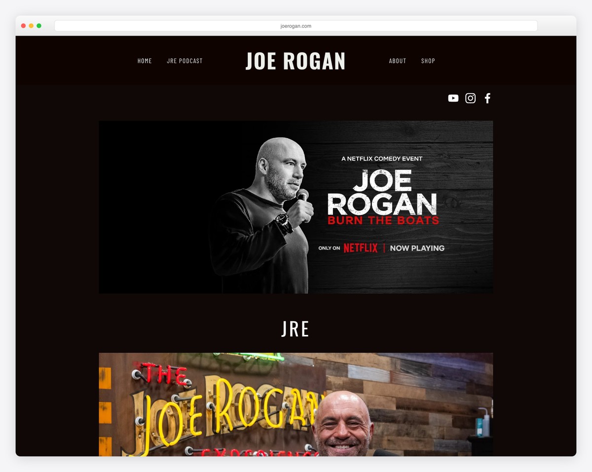 joe rogan podcast website