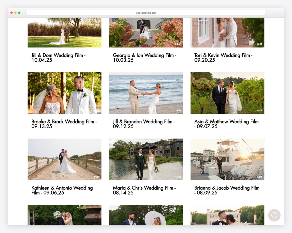 joe eckert films website example