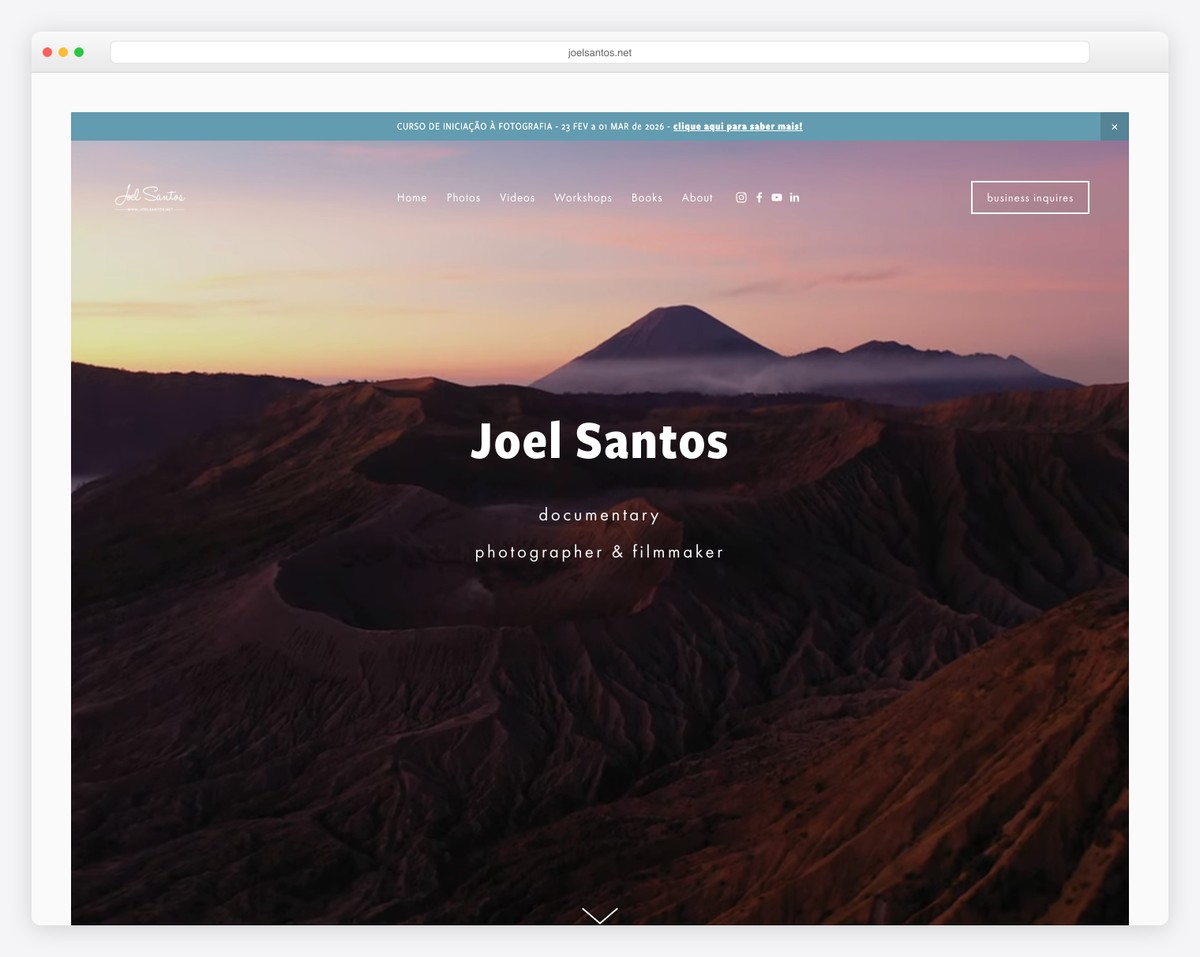 joel santos website example