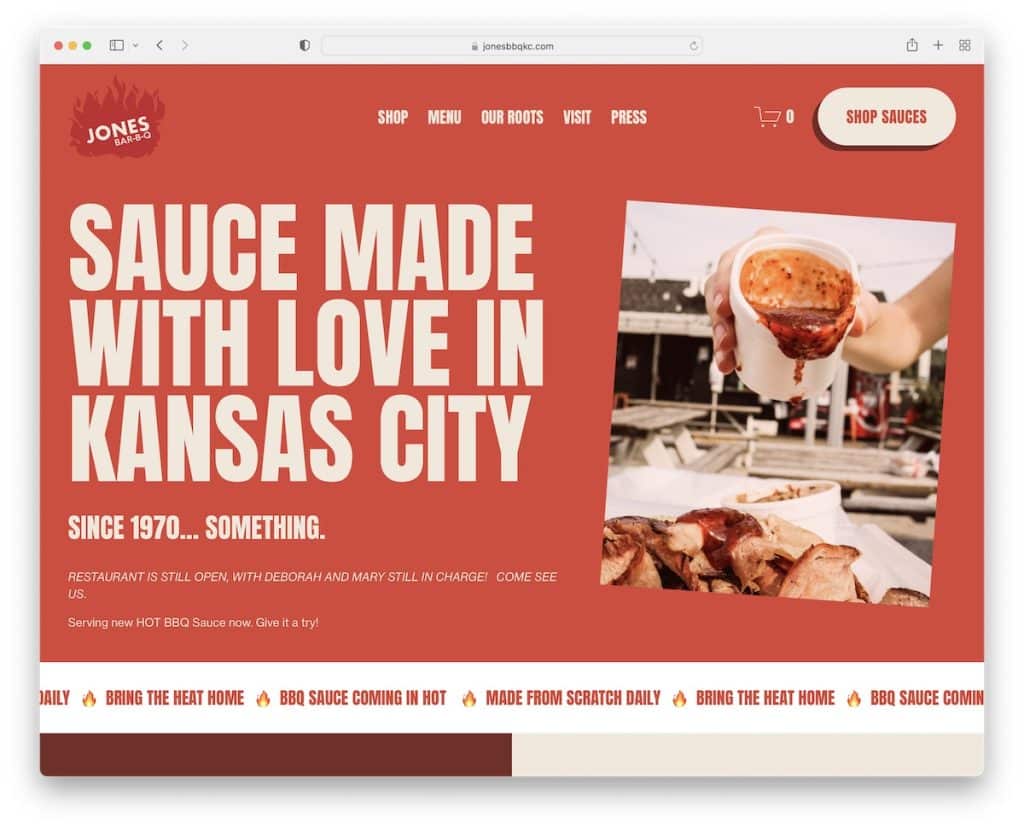 jones bar-b-q food website