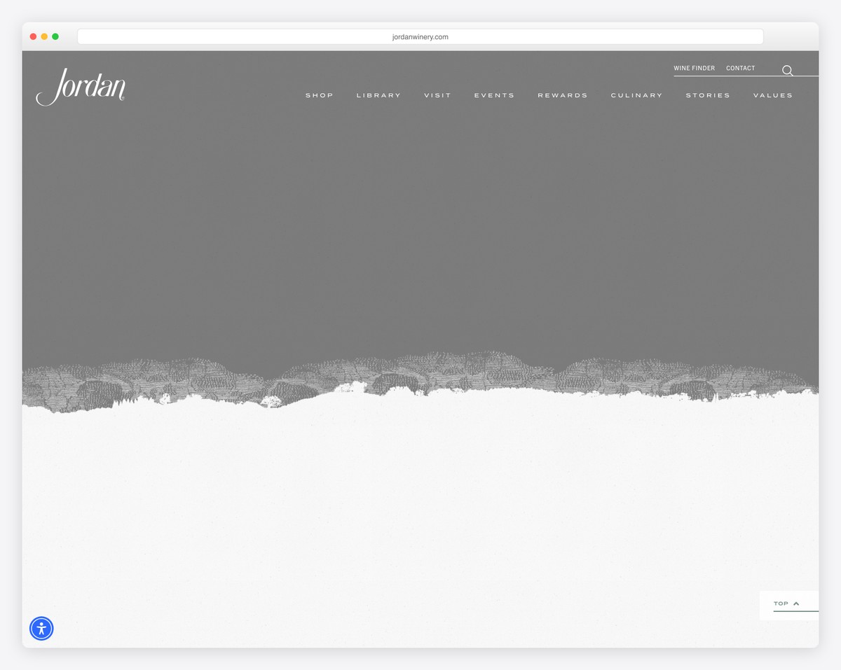 jordan vineyard & winery website example