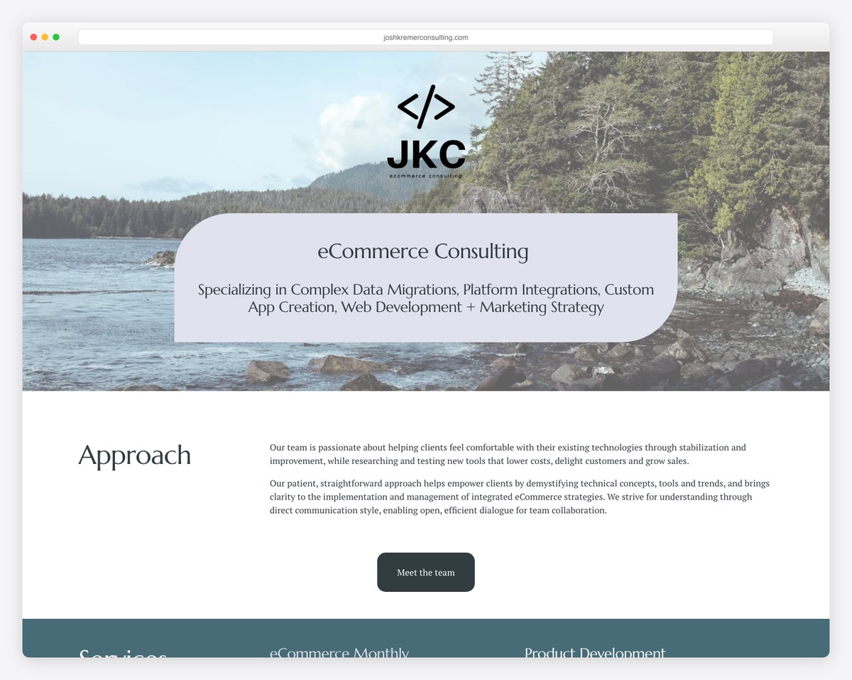 josh kremer consulting website