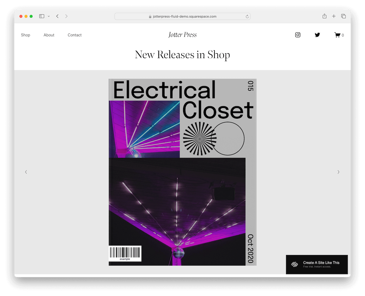 jotterpress squarespace ecommerce template