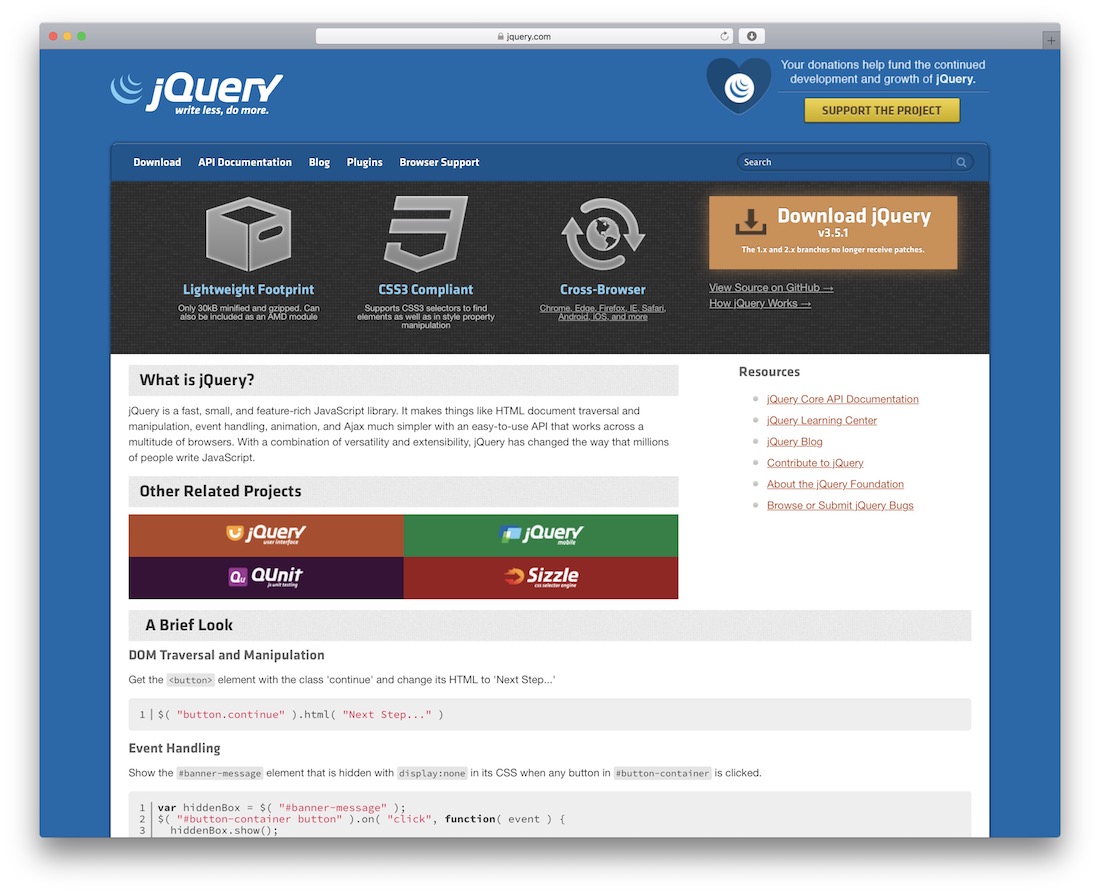 jquery javascript framework