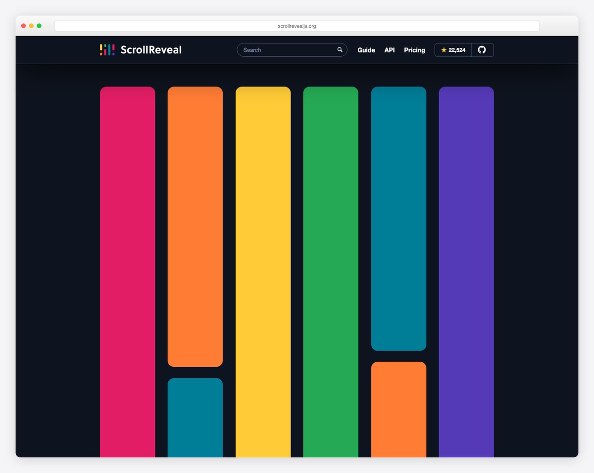 scrollreveal screenshot