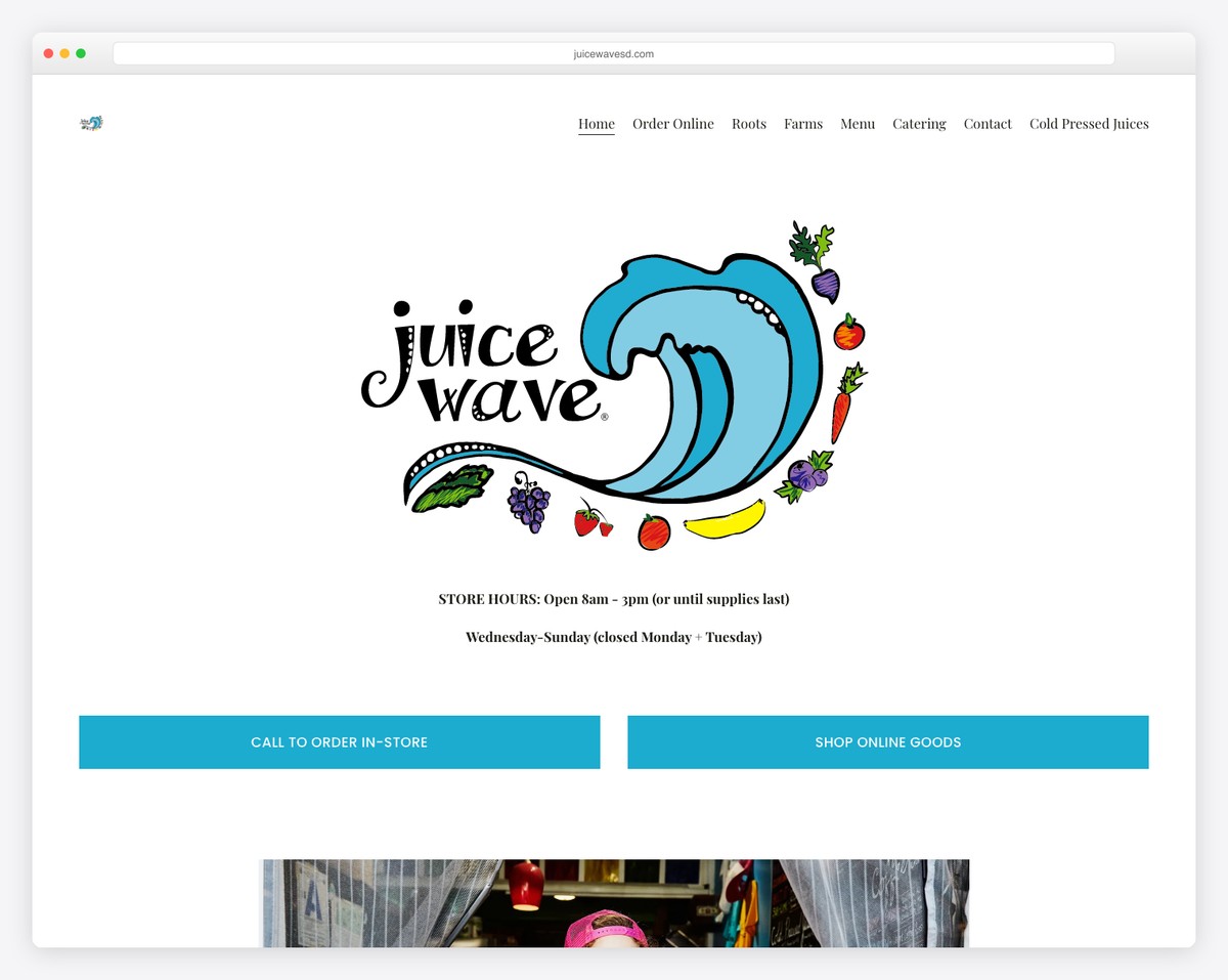 juice wave website example