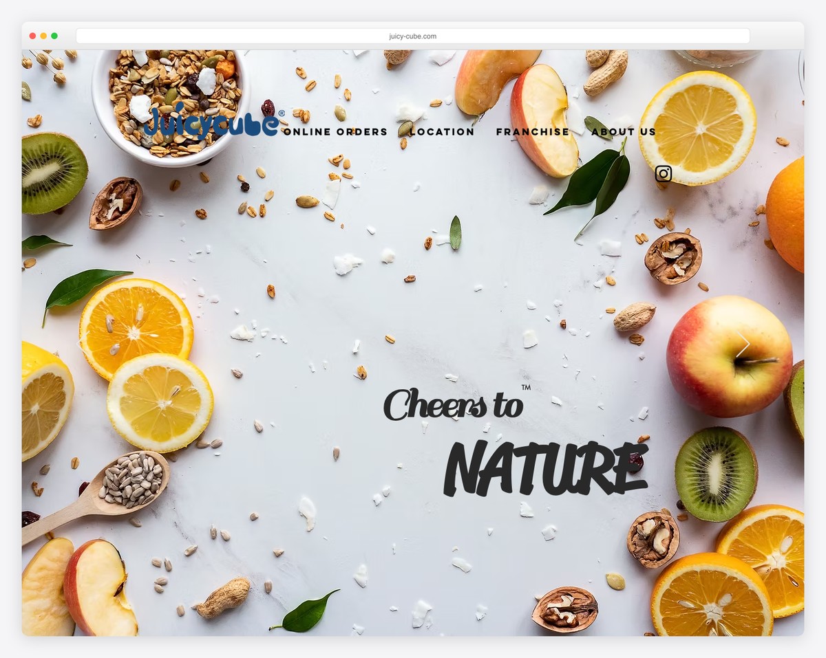 juicycube website example