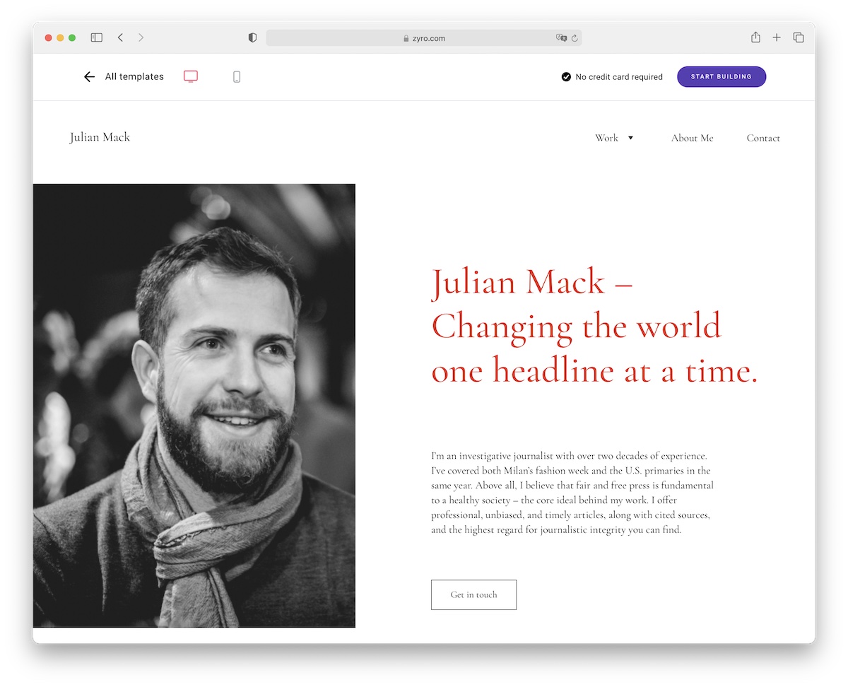 julian simple website template