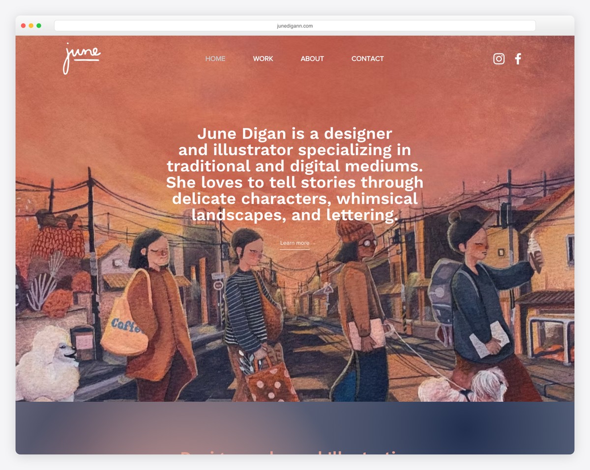 june digan wix portfolio example