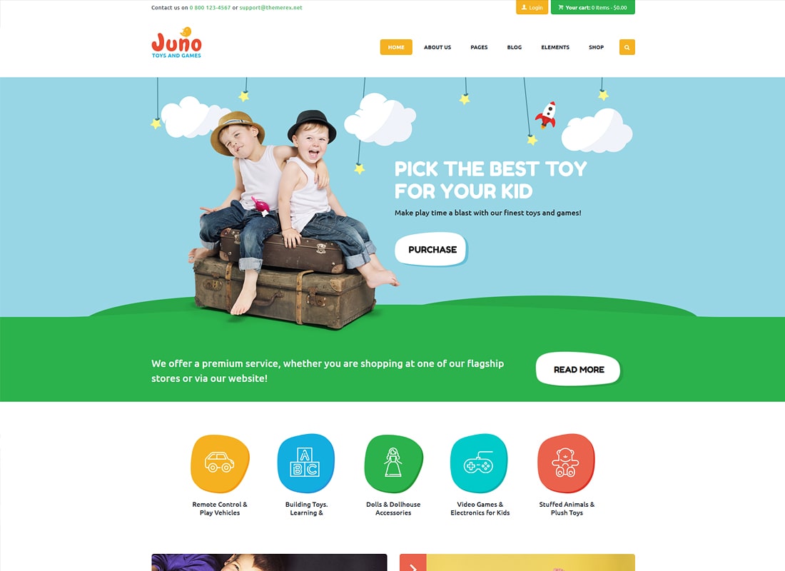 Juno | Kids Toys & Games Store WordPress Theme