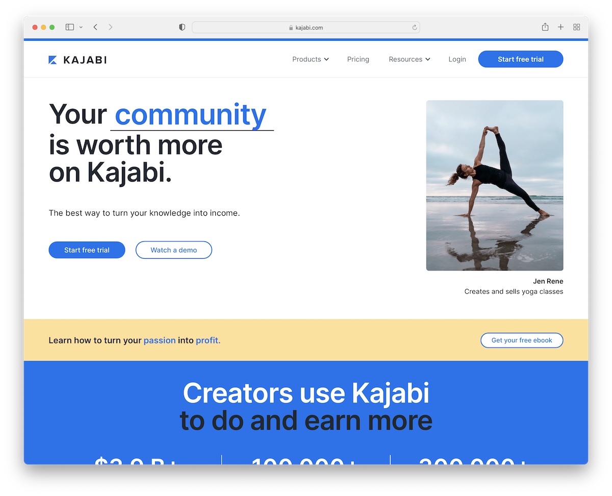 kajabi membership website software