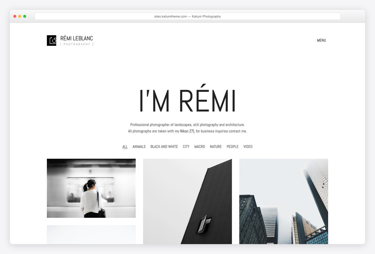 Kalium photography starter demo