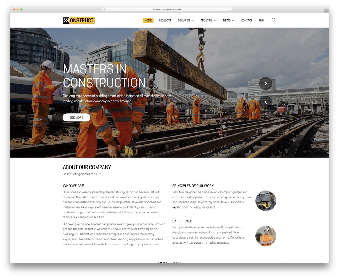 kalium industrial wordpress theme