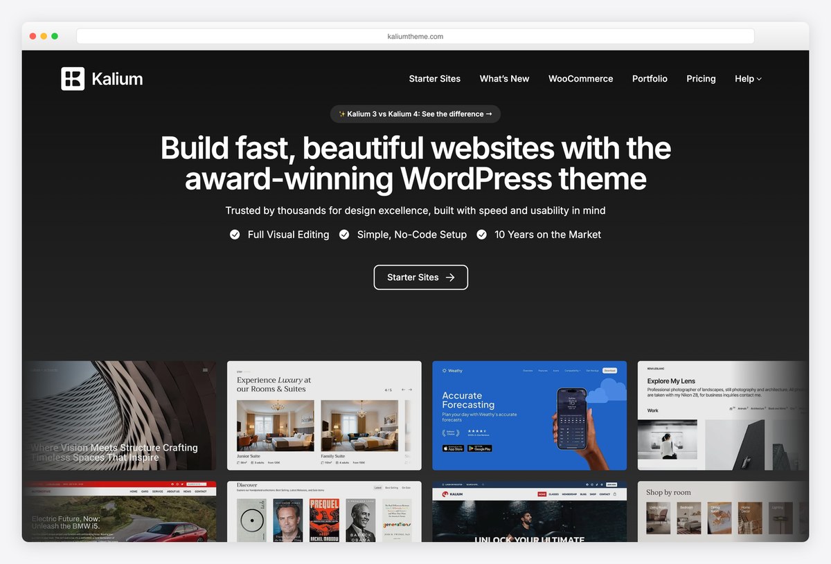 Kalium interactive website template demo